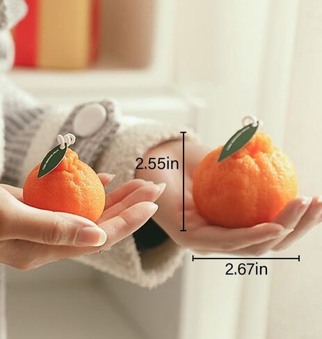 4 Pack Large Orange Shaped Fruit Candles Gift, Vegan Citrus Scented Candles, Spring Summer Mother's Day Farmhouse Table Decor, Tiered Tray Centerpiece, Housewarming Thanksgiving Party Favors in Saudi Arabia