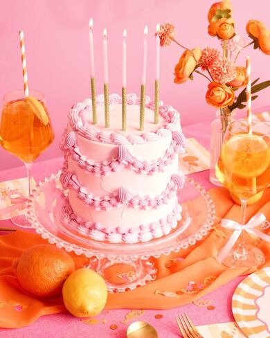 xo, Fetti Pink + Gold Glitter Candles - 10 Birthday Candles | Birthday, Kids Party, Glitter, Pink, Gold, Girly, Party Supplies in Kuwait