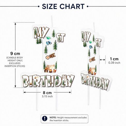 Camper Number 1 Birthday Candle, 3.5×3.2" Woodland Camping Theme 1st Cake Topper for Boys Girls Birthday Party Decorations in Saudi Arabia