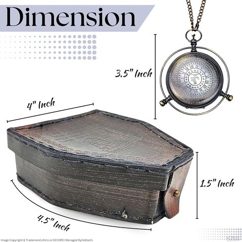 LAVILLA DECORE Antique Brass Sundial Compass - Unique Sundial Clock in Leather Case - 25th, 20th Wedding Gift for Husband or Wife | Sun Clock Ship Replica in Saudi Arabia