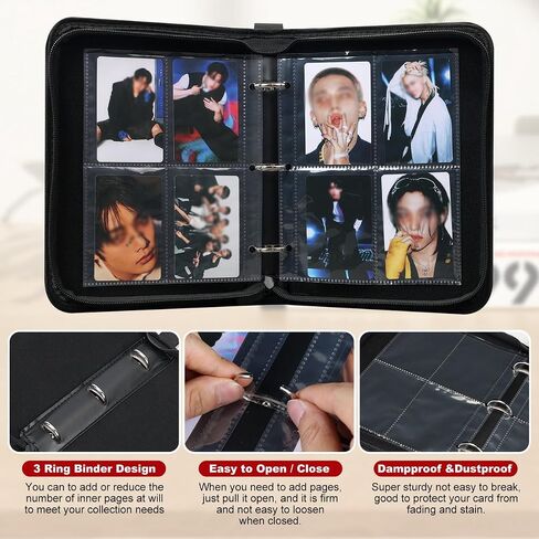 Photocards Binder, 4 Pocket 440 Card Collection Binder, Album Photocard Holder for Stray Fans Gifts Merch in Saudi Arabia