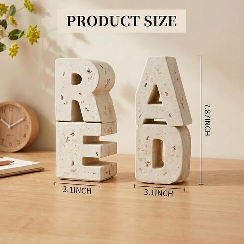 Book Ends Decorative with Read Design Resin Bookends for Heavy Books Book Holders for Shelves Book Stoppers with Non-Slip Pads Unique Read Sign Beige Bookend Gift for Book Lovers in Kuwait
