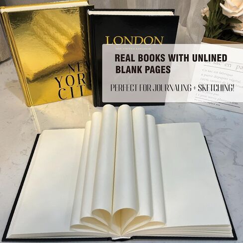 Decorative Books for Home Decor with Small Birds Statues Gold Home Decoration, Modern Style Coffee Table Book Decor, Stacked Books for Bedroom, Living Room, Office Desktop, Cabinets Shelf Decor in Saudi Arabia