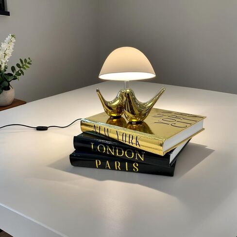 Decorative Books for Home Decor with Small Birds Statues Gold Home Decoration, Modern Style Coffee Table Book Decor, Stacked Books for Bedroom, Living Room, Office Desktop, Cabinets Shelf Decor in Saudi Arabia