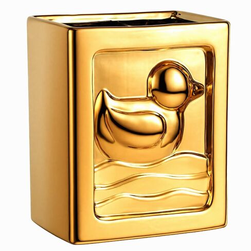 Gold Duck 1.85 Gallon Bathroom Trash Can, Modern Ceramic Wastebasket, Small Garbage Bin for Bedroom, Home Office, Toilet, RV, Near Desk, Under Sink in Saudi Arabia
