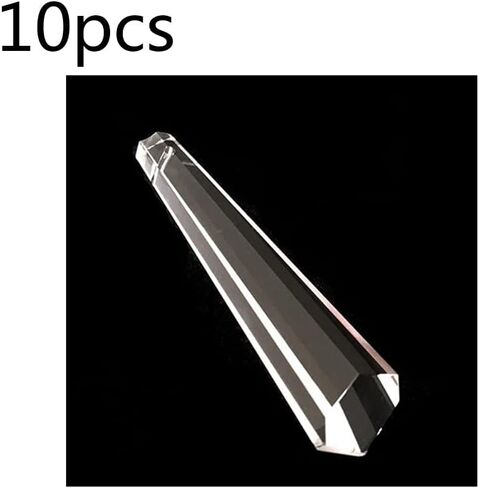 Chandelier Crystal Prisms Pendants 63mm/76mm Crystal Chandelier Drop Pendants Parts Chandelier Crystal Prisms Pendants (Size : 63mm 10pcs) in Kuwait