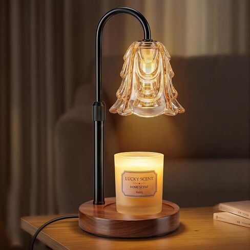 Electric Candle Warmer Lamp with Timer & Dimmable, Adjustable Height Flameless Wax Warmer for Jar Candles, Auto Shut Off, Home Decor for Bedroom Living Room Office, Ideal Gift in Saudi Arabia