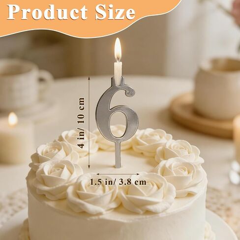 20 Pcs Reusable Number Candle Holder Set, 0-9 Digital Silver Adjustable Candles Stand, Stainless Steel Birthday Cake Candle Holder, Cake Decoration Accessories for Birthday Anniversary Party in Kuwait