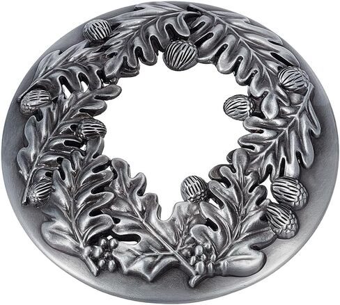 MAYJOYDIY Antique Lid Jar Candle Topper Scented Candle Topper Cover to Burn Evenly Leaf Pine Cone Decorative Candle Jars Accessories Gifts for Women Candle Lovers Jar Candles, Silver in Kuwait