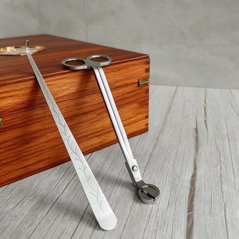 مجموعة إطفاء الشموع، نحاس مطلي بالنيكل، طراز بسيط عصري، قطاعة فتيل وخطاف سنافير، 7.09 و7.87 بوصة in Kuwait
