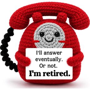 Belatelove Funny Fathers Day Dad Gifts from Daughter Son, Handmade Crochet Telephone Gifts for Dads Father's Day, Birthday Gift for Daddy Father Papa New Bonus Step Dads Desk Decor in Saudi Arabia