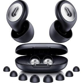 2026 Pro Ear Plugs for Sleeping, 46dB ASTM Certified Noise Cancelling Ear Plugs for Side Sleepers, 360° Pressure-Balanced, Snore & Noise Blocking with 6 Ear Tips, All-Day Comfortable Fit, Black in Kuwait