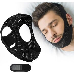 Sleep Apnea Devices丨Comfortable Chin Strap for Sleeping - Improve Sleep Quality, Simple & Adjustable Design for Men and Women (21 Inches,Black) in Kuwait