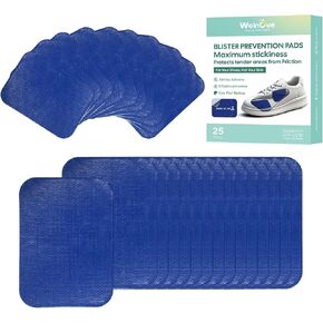 Welnove Blister Prevention Patches, 25 Sheets Moleskin for Shoes (Glossy Low-Friction Film – Not Traditional Padded Moleskin) – Protects Tender Areas from Friction - Total 1.79 sq ft in Saudi Arabia