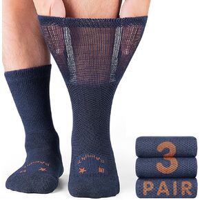 Merino Wool Diabetic Socks for Men Women Thick Warm Loose Fit Non Binding Wide Feet Soft Breathable in Saudi Arabia