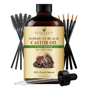 Handcraft Blends Organic Castor Oil 16 Fl Oz | 100% Pure and Natural | Premium Grade Carrier Oil | Hair, Eyelashes and Eyebrows | Hair and Body | Expeller-Pressed | Hexane-Free in Kuwait