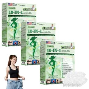 GFOUK Moringa Berberine X Nad Patches, 2026 New Professional Moringa 10-in-1 Nano Microdarts Patch, Natural Patches for Women and Men, Suitable for All Skin Types (3 Boxes) in Saudi Arabia