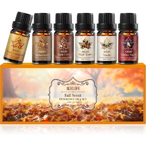 Auelife Summer Essential Oils Set for Diffuser, 6 x 10ml Tropical Essential Oils Collection for Home Fragrance, Aromatherapy & Candle Making, Coconut, Pineapple, Beach Breeze, Lemon & Summer Night in Kuwait