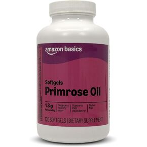 Amazon Basics Primrose Oil Women's Health Softgels, 1,300 mg, 120 Count in Kuwait