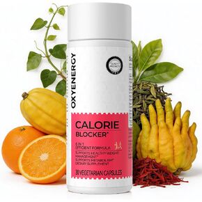 OxyEnergy Calorie Blocker 6-in-1 Natural Weight Loss Supplement for Women & Men, with Garcinia Cambogia,Gymnema Sylvestre & Bergamot,Boosts Metabolism,Suppresses Fat Synthesis & Appetite,30 Capsules in Saudi Arabia