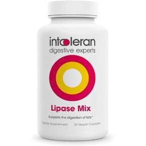 Intoleran Lipase Mix – 36 Capsules | Digestive Enzymes for Fatty Foods|Supports Digestive Comfort | Keto Diet Friendly | Promotes Nutrient Absorption| Pure & Vegan in Saudi Arabia