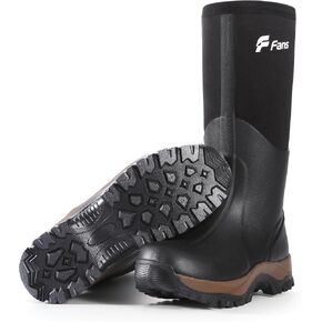 8 Fans Waterproof Rubber Boots for Men & Women, 6mm Neoprene Rain Boots with Adjustable Calf Gusset, Anti-Slip Outdoor Work Boots for Fishing, Gardening,Hunting& Farming in Saudi Arabia