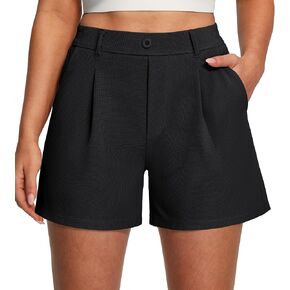 Ewedoos Dress Shorts for Women Stretchy Pull On Dressy Work Shorts with Pockets High Waisted Trouser Shorts Business Casual in Kuwait