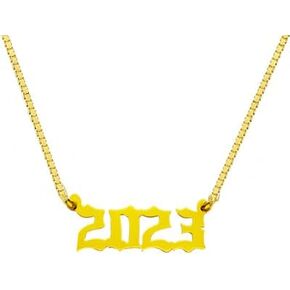 14K Solid Yellow Personalized Number Necklace angel numbers in Kuwait