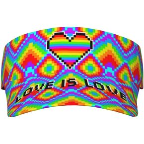 Rainbow Pride Sport Sun Visor Hat Adjustable LGBT Hats Summer Empty Cap Gay Visor Caps for Women Men in Saudi Arabia