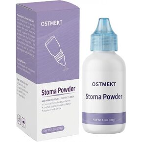 Stoma Care Powder - Gentle Ostomy Skin Barrier Powder for Peristomal Protection, Absorbs Moisture & Keeps Skin Dry, Compatible with Colostomy & Ileostomy Pouches - 1 oz (30g) in Saudi Arabia