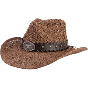 Straw Cowboy Hats Cowgirl Hat Western Cowboy Hat Rancher Hat for Men Women, Exquisite Decoration Band in Saudi Arabia
