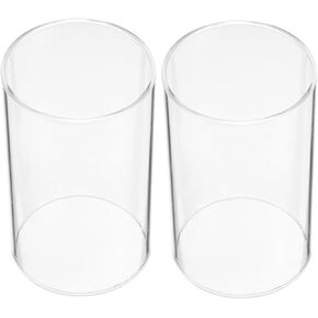 2pcs Candle Shade Wedding Candles Decor Taper Chimney Tube Holder Transparent Glass Dome Open Both End Chimney Tube Decorative Cover Classic Cap in Kuwait