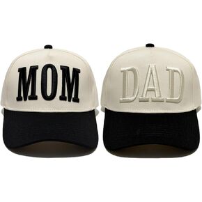 Mom and Dad Hats|Mother Day Father Day Birthday Gifts New Parents Gifts|3D Adjustable Baseball hat |Pregnancy Announcement in Saudi Arabia