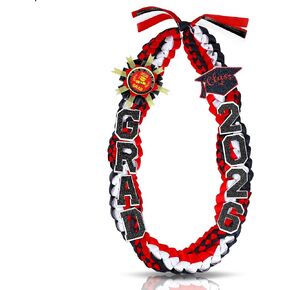 Lairyan 50" Graduation Leis Class of 2026 - Handmade Double Braided Graduation Ribbon Leis with Satin Flowers Glitter Pins for Women Graduation Ceremony Congrats Grad Gifts Party Supplies (Pink) in Saudi Arabia