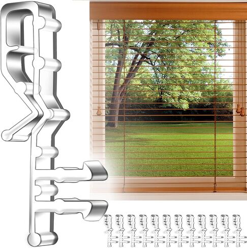 24 PCS Hidden Channel Valance Clips, 2-1/8inch Clear Plastic Blinds Clips for Valance with a Groove in The Back in Saudi Arabia