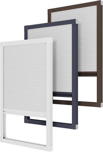 Hoeflife Cellular Shades Cordless Blackout, Skylight Blinds for Windows Roof Window Shades for Home, Room Darkening Honeycomb Blinds for Doors - Custom Cut to Size(Blackout, White) in Saudi Arabia