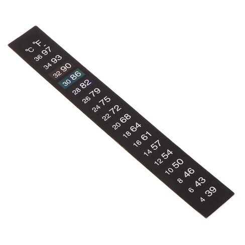 10 Pieces Strips Aquarium Adhesive Strip Sticker Temperature Monitor for Fish for Wine Jar 18 34℃ in Kuwait