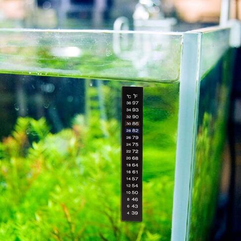 10 Pieces Strips Aquarium Adhesive Strip Sticker Temperature Monitor for Fish for Wine Jar 18 34℃ in Kuwait