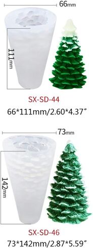 2pcs/Set 3D Christmas Tree Silicone Mold Making Cake Decor in Saudi Arabia