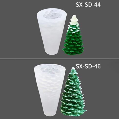 2pcs/Set 3D Christmas Tree Silicone Mold Making Cake Decor in Saudi Arabia