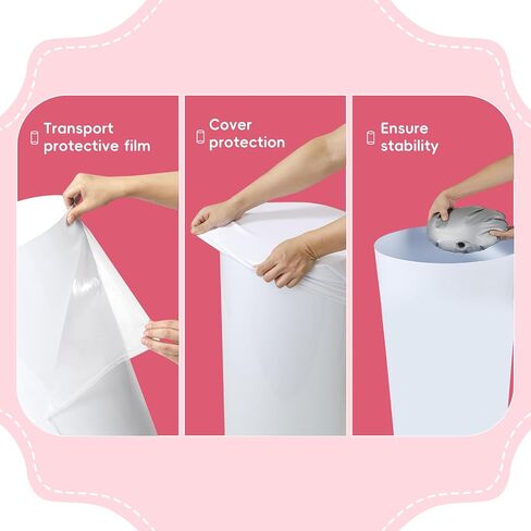 3 Pcs White PVC Cake Stand, Cylinder Pedestal Stands, Cylinder Stands for Party, with Weighted Water Bag & Spandex Cloth Cover for Wedding, Birthday Decor, 34.06''(L), 29.13''(M), 23.82''(S) in Kuwait