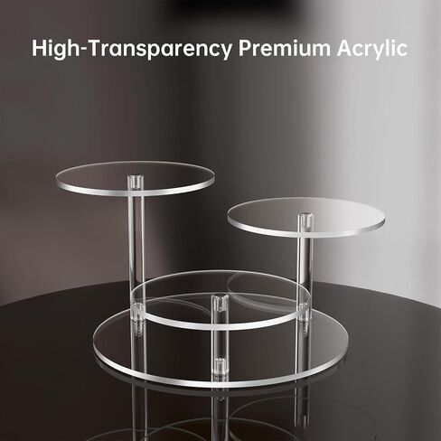 NiHome Clear Acrylic Display Stand for LEGO Botanical Collection Sets, Multi-Tier Showcase Figurine Display Shelf Riser for Collectibles and Room Decor, Perfume Riser Holder, Tabletop Plant Stand in Saudi Arabia