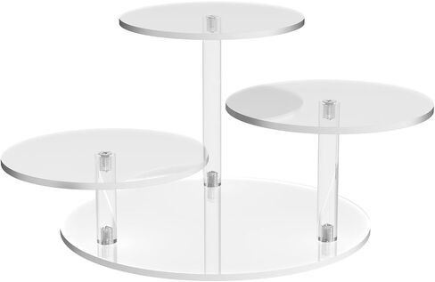 NiHome Clear Acrylic Display Stand for LEGO Botanical Collection Sets, Multi-Tier Showcase Figurine Display Shelf Riser for Collectibles and Room Decor, Perfume Riser Holder, Tabletop Plant Stand in Saudi Arabia