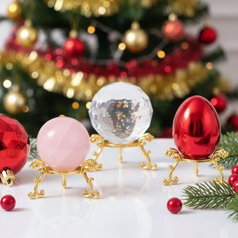 20 Pcs Gold Crystal Ball Stand for Displaying Crystal Glass and Natural Rocks, Sphere Display Holder, for 40mm-80mm Sphere or Stone Air Fern Display Stand in Kuwait