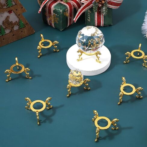 20 Pcs Gold Crystal Ball Stand for Displaying Crystal Glass and Natural Rocks, Sphere Display Holder, for 40mm-80mm Sphere or Stone Air Fern Display Stand in Kuwait