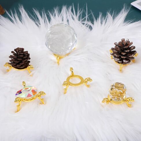20 Pcs Gold Crystal Ball Stand for Displaying Crystal Glass and Natural Rocks, Sphere Display Holder, for 40mm-80mm Sphere or Stone Air Fern Display Stand in Kuwait