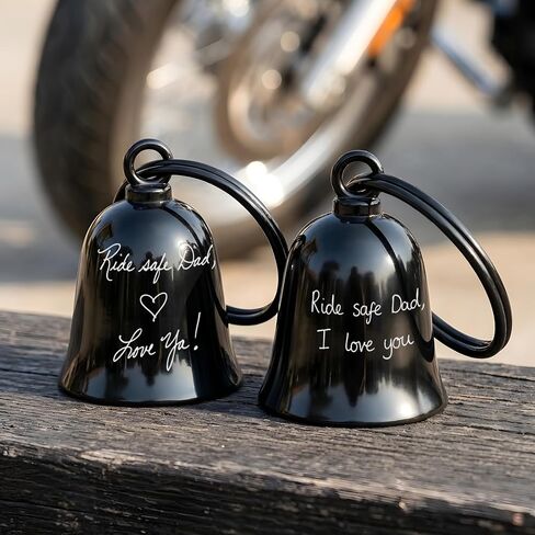 Personalized Handwriting Motorcycle Bell, Custom Engraved Photo Gremlin Bell - Motorcycle Father Day Gifts, Biker Dad Gifts in Kuwait