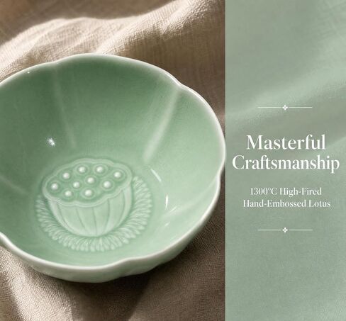 2 PCS Chinese Lotus 24OZ Wide Mouth 8.5 IN Celadon Large Bowl, Heat Resistant, High Quality, FOR Fruit Salad Noodles Snacks in Saudi Arabia