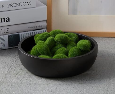 Aotea Crafts - 7.9" Concrete Large Key Bowl for Entryway Table Decor - Modern Industrial & Minimalist Decorative Key Holder Bowl for Keys- Charcoal Black- Smooth Texture - Sealed & Durable in Saudi Arabia