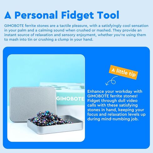 Ferrite Putty, 500+ Colorful Ferrite Stones for Desk & Office, Tactile Adult Fidget Accessory for Focus, Relaxation, Stress Relief & Desk Decor in Kuwait